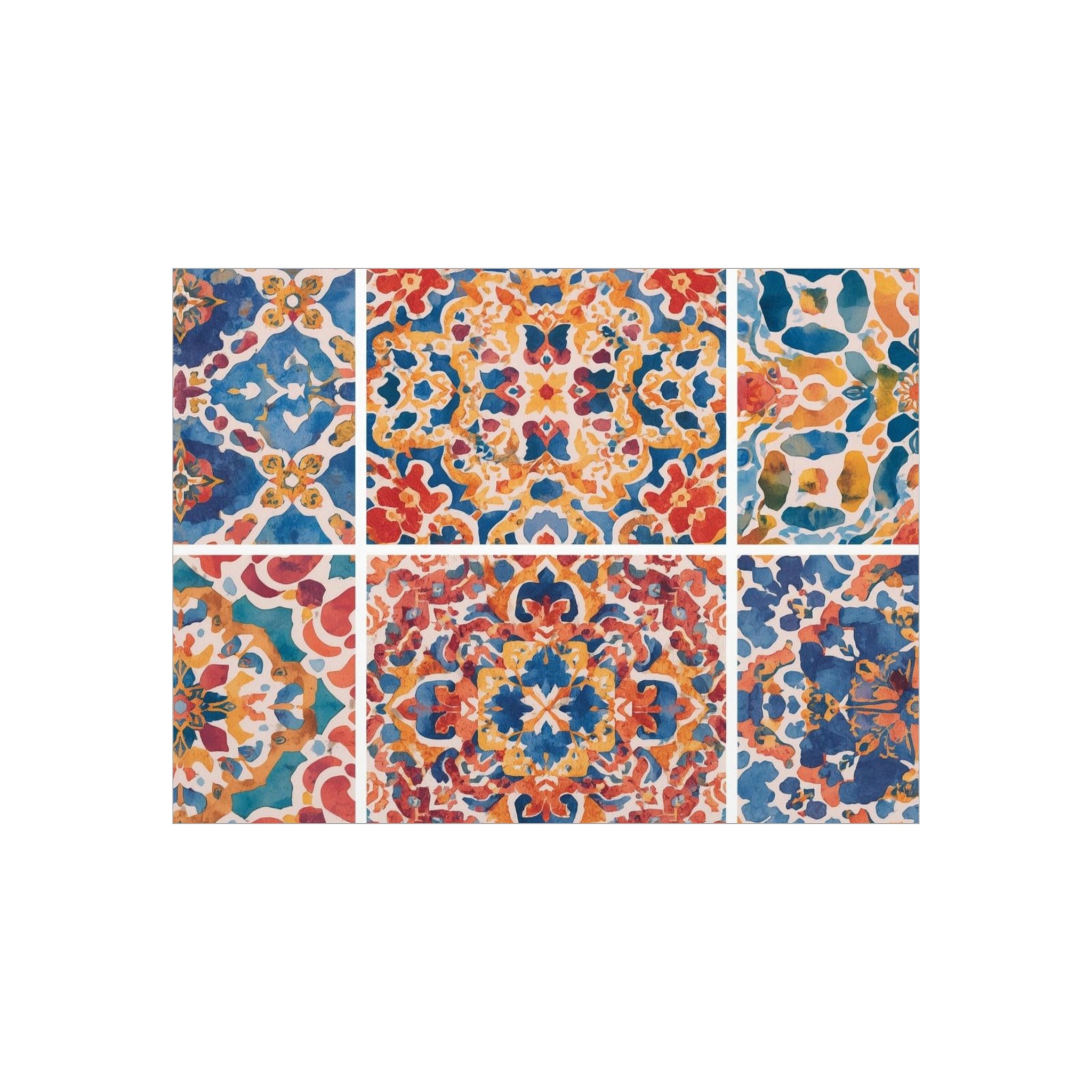 Colorful Foam Board Wall Art Tile Pattern Inspired Gift - Rosetta Creative Boutique